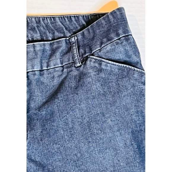 Express Vintage Indigo Editor Dress Flared Leg Jeans 2 - Picture 4 of 14